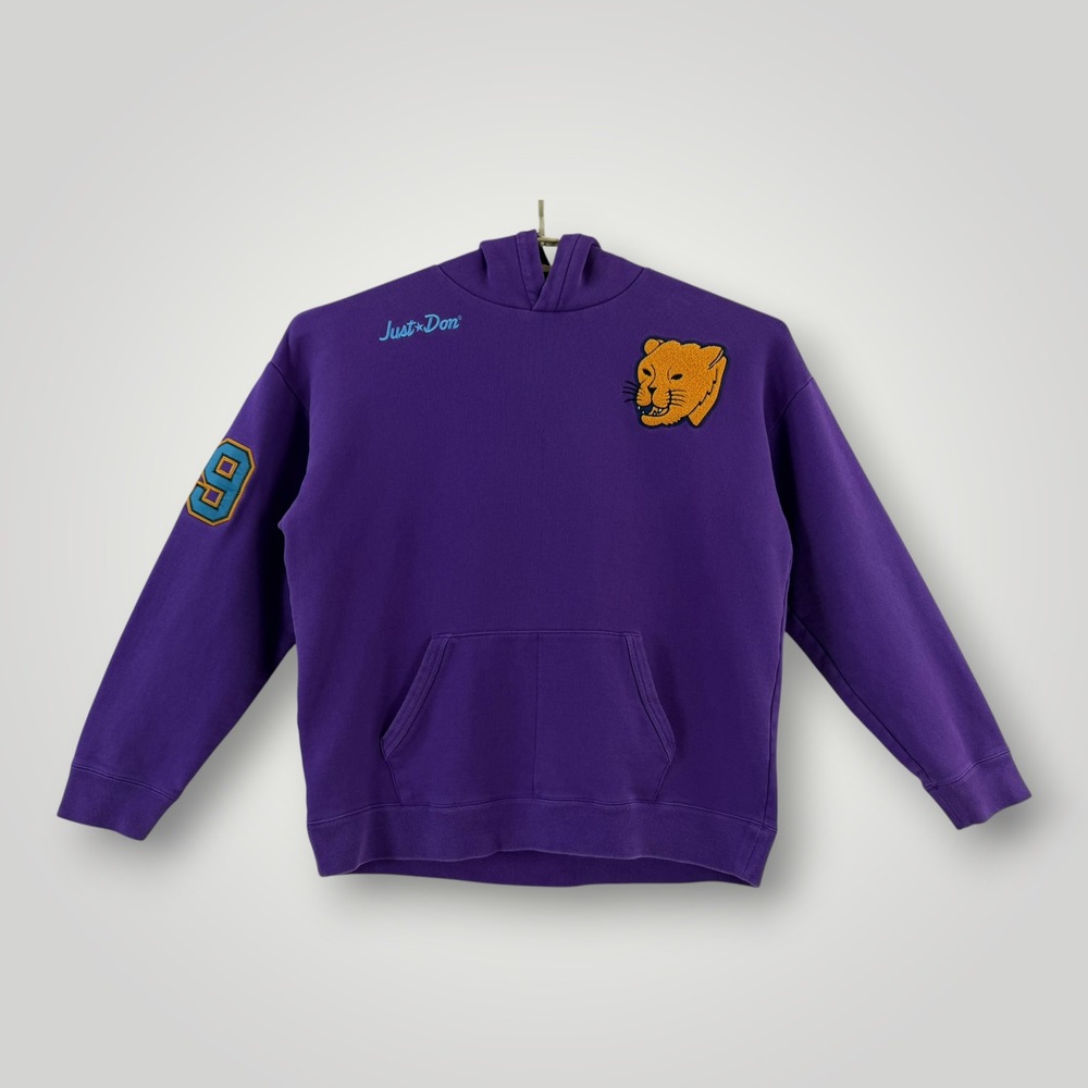 Converse x Just Don Purple Panther Basketball Hoodie Sweatshirt XL 10016957-A01